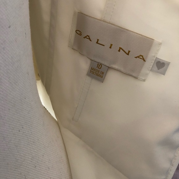 Galina tea length gown w tulle skirt sz 10 - Picture 4 of 8